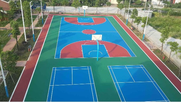 丙烯酸地坪厂家分享：丙烯酸篮球场的设计特点
